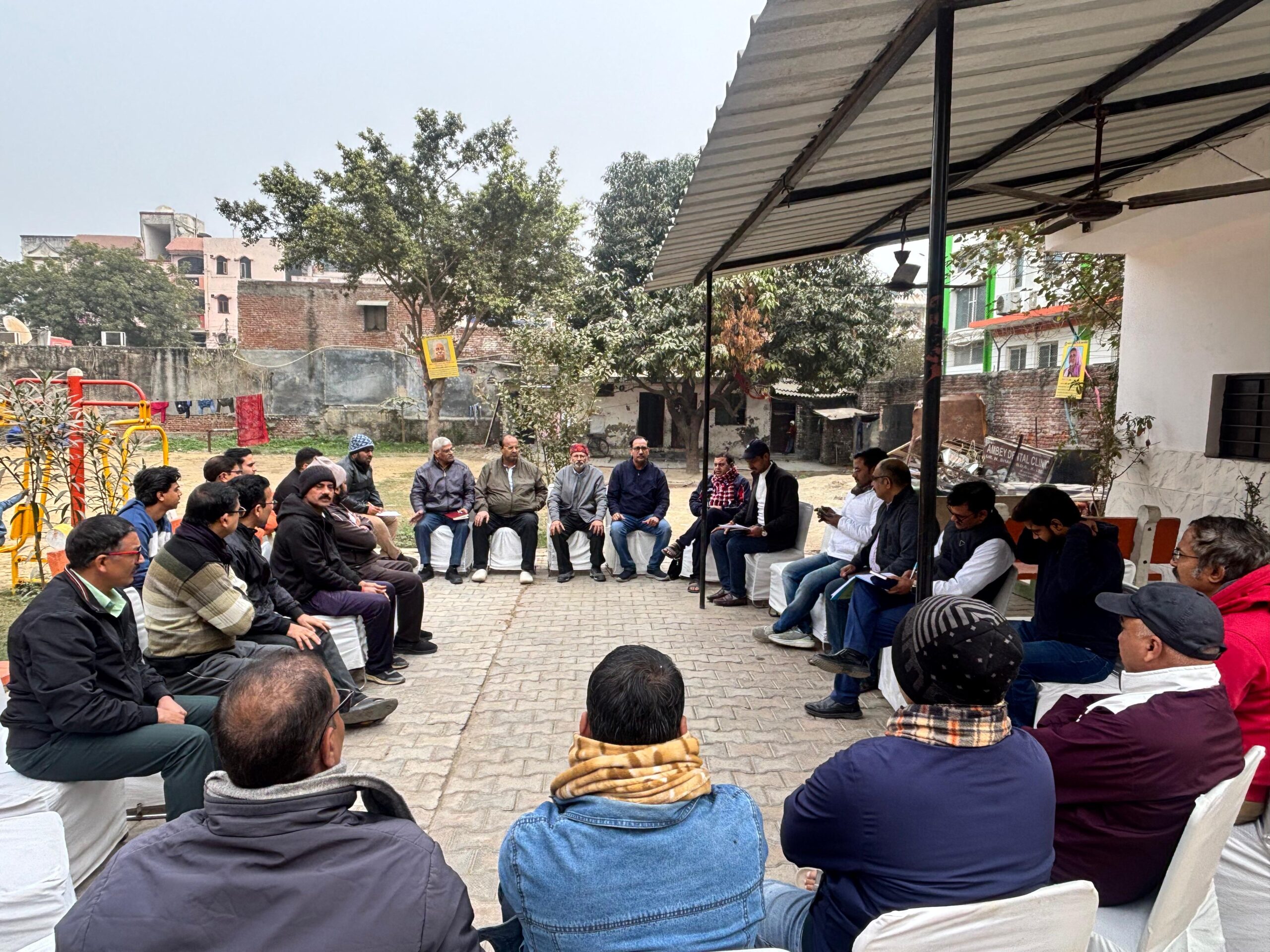 विराट हिंदू सम्मेलन की तैयारी वैशाली सेक्टर 5 में जोर-शोर से शुरू