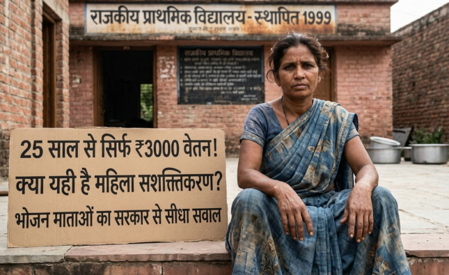 25 साल से सिर्फ ₹3000 वेतन! क्या यही है महिला सशक्तिकरण?